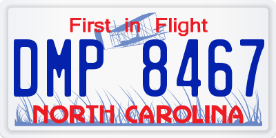 NC license plate DMP8467