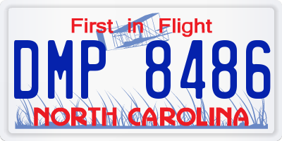 NC license plate DMP8486