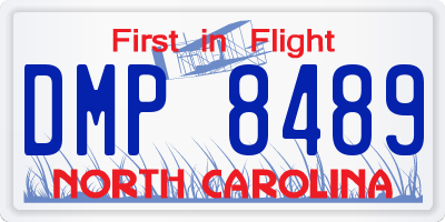 NC license plate DMP8489