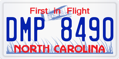 NC license plate DMP8490