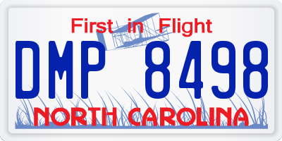 NC license plate DMP8498