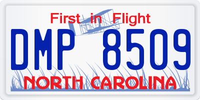 NC license plate DMP8509