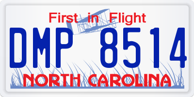 NC license plate DMP8514