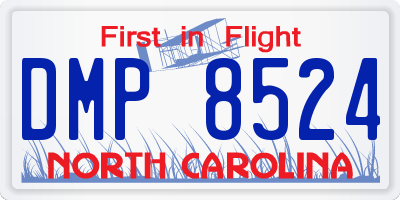 NC license plate DMP8524