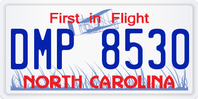 NC license plate DMP8530