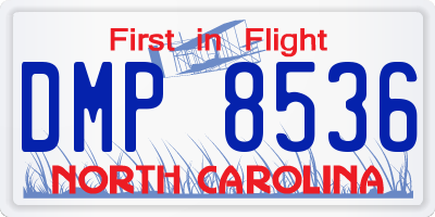 NC license plate DMP8536
