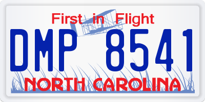 NC license plate DMP8541