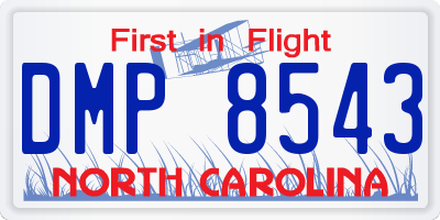 NC license plate DMP8543
