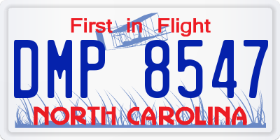 NC license plate DMP8547