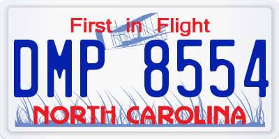 NC license plate DMP8554