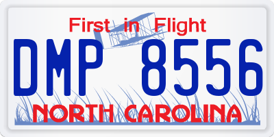 NC license plate DMP8556
