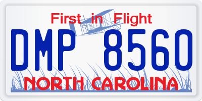 NC license plate DMP8560