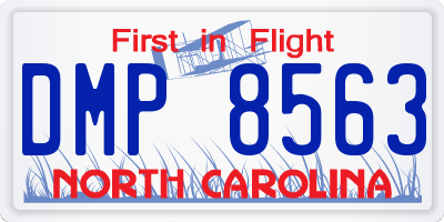 NC license plate DMP8563