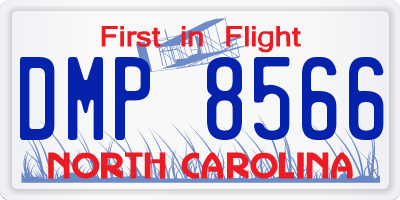 NC license plate DMP8566