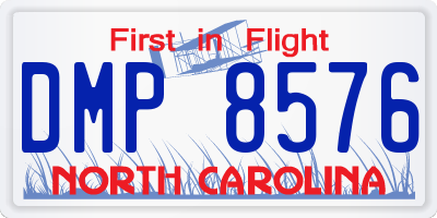 NC license plate DMP8576