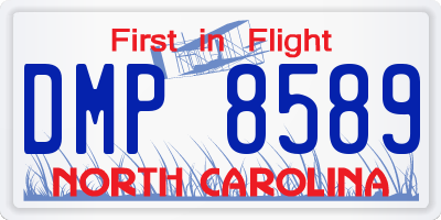 NC license plate DMP8589