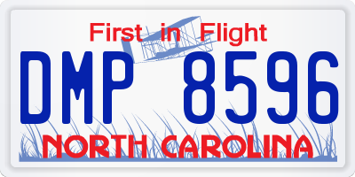 NC license plate DMP8596