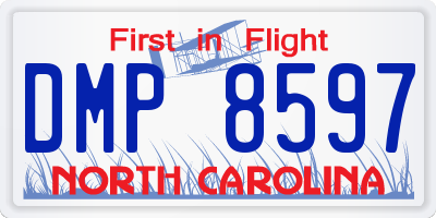 NC license plate DMP8597