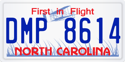 NC license plate DMP8614