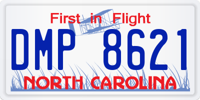 NC license plate DMP8621
