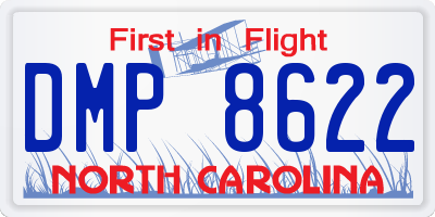 NC license plate DMP8622