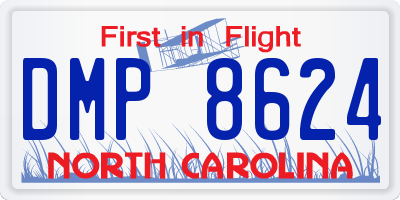 NC license plate DMP8624