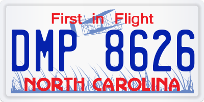 NC license plate DMP8626