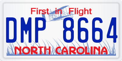 NC license plate DMP8664