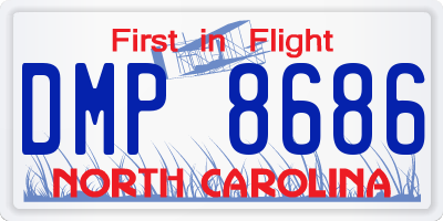 NC license plate DMP8686