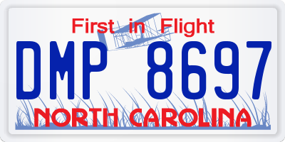 NC license plate DMP8697
