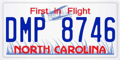 NC license plate DMP8746