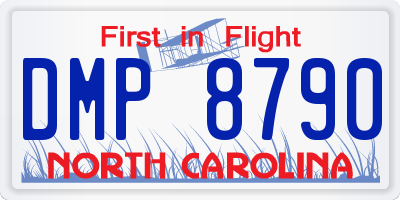 NC license plate DMP8790