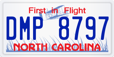 NC license plate DMP8797