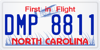NC license plate DMP8811