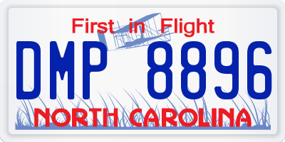 NC license plate DMP8896