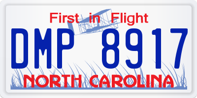 NC license plate DMP8917