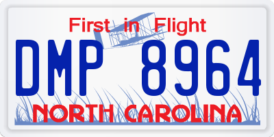 NC license plate DMP8964