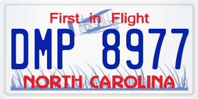 NC license plate DMP8977