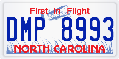 NC license plate DMP8993