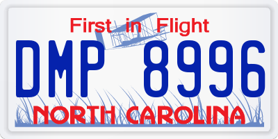 NC license plate DMP8996