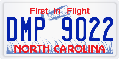 NC license plate DMP9022