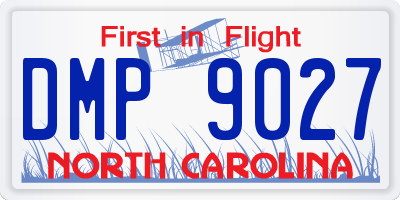 NC license plate DMP9027