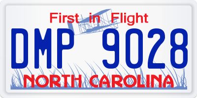 NC license plate DMP9028
