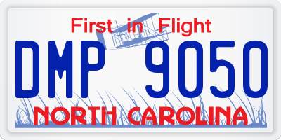 NC license plate DMP9050