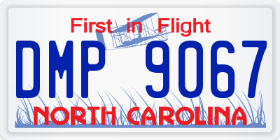 NC license plate DMP9067