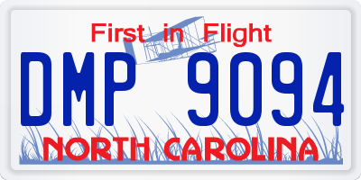 NC license plate DMP9094