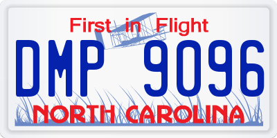 NC license plate DMP9096