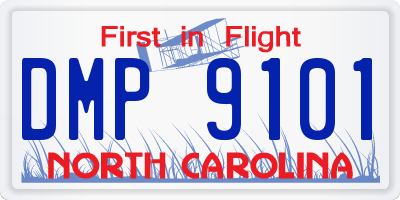 NC license plate DMP9101