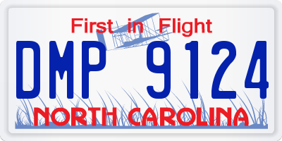 NC license plate DMP9124