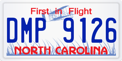 NC license plate DMP9126